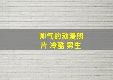 帅气的动漫照片 冷酷 男生